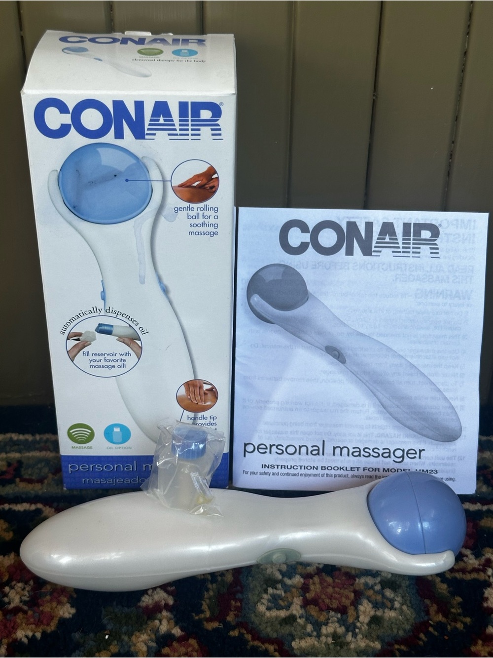 Conair Electric Vibrating Rolling Ball Massager with Oil Reservoir Discontinued